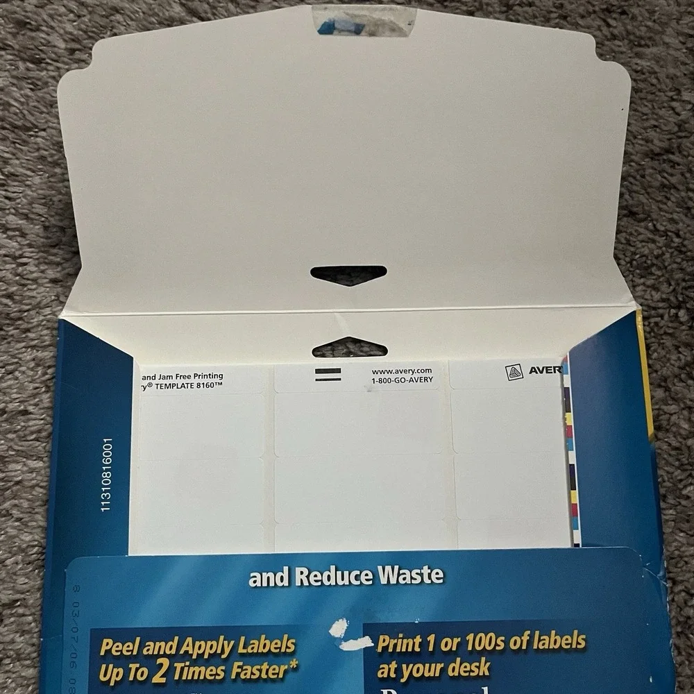 AVERY 8160 White Mailing Labels Laser 1